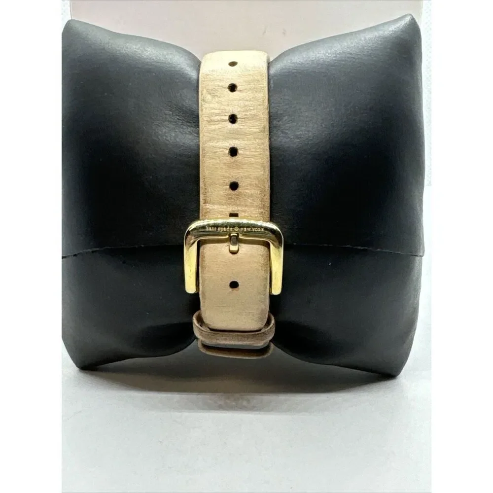 Kate Spade 0484 Women Beige Leather Strap Analog Dial Quartz Wrist Watch JNA135